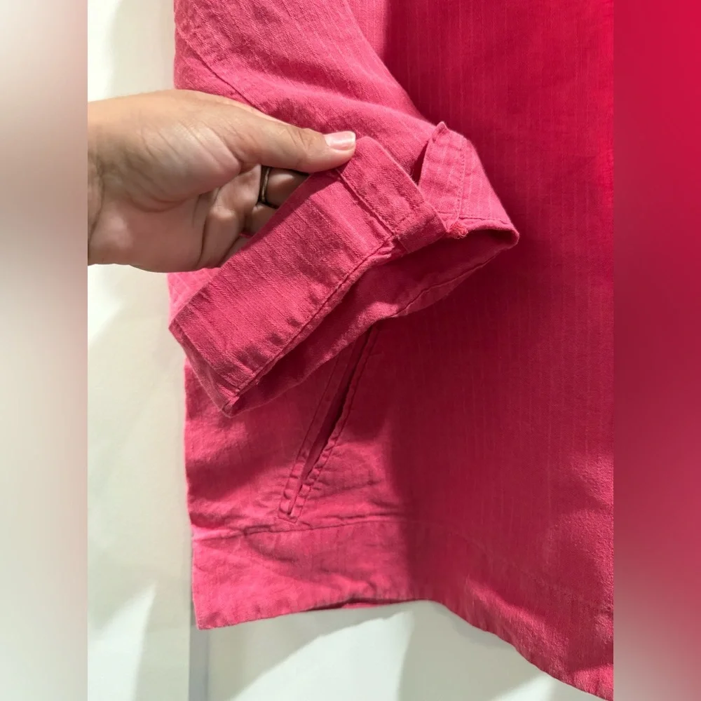 Eileen Fisher Pink Open Front Jacket - Picture 4 of 6